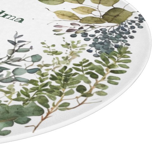 Großmutter's Küche | Personalisierter Farbdraht Schneidebrett (Ecke)