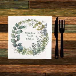 Großmutter's Küche | Personalisierter Farbdraht Serviette