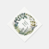 Großmutter's Küche | Personalisierter Farbdraht Serviette (Ecke)