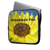 Großmutter's Laptop Case Sleeve Sonnenblumen Gesch (Vorderseite Links)