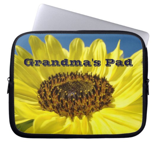 Großmutter's Laptop Case Sleeve Sonnenblumen Gesch (Vorderseite)