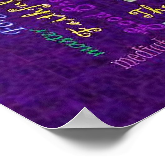 Großnamen Gottes-Poster Poster (Ecke)