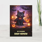 Großneffe oder Großneffe Frohes Halloween Karte (Vorderseite)