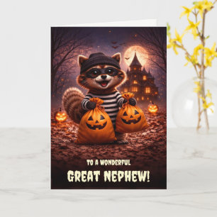 Großneffe oder Großneffe Frohes Halloween Süß Karte