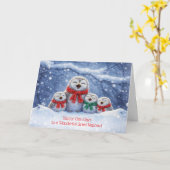 Großneffe oder Großneffe Weihnachtsferien Süß Karte (Gelbe Blume)