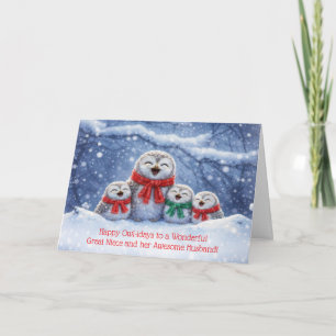 Großnichte oder Enkelin und Ehemann Weihnachten Karte