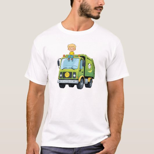 Grossomy & Truck - Gemütliches Kind Cartoon Art T-Shirt (Vorderseite)