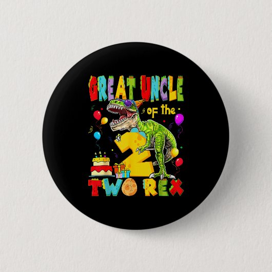 Großonkel der beiden Rex zum 2. Geburtstag Button (Vorderseite)
