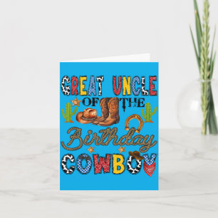 Großonkel des Geburtstags-Cowboys Western Karte