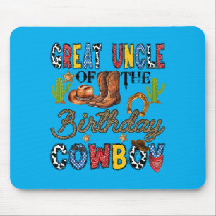 Großonkel des Geburtstags-Cowboys Western Mousepad