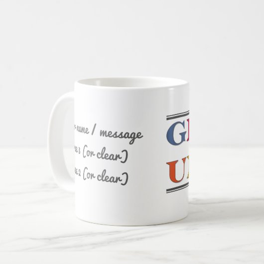 Großonkel mit Ihrem eigenen Text Kaffeetasse (Vorderseite Links)