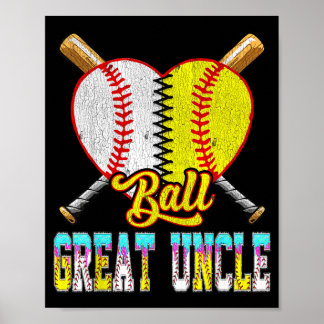 Großonkel von beiden halb Baseball Softball Eis Poster