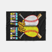 Großonkel von beiden halben Baseball-Softball-Eis Fleecedecke (Vorderseite (Horizontal))
