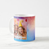 Großpa Birthday Foto Message Balloons Modern 2002 Kaffeetasse (Vorderseite Links)