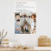 Großpa Definition Personalisiert 4-Foto-Collage Poster (Küche)