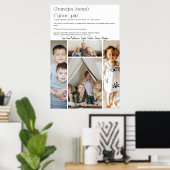 Großpa Definition Personalisiert 4-Foto-Collage Poster (Heimbüro)