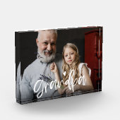 Großpa-Liebe Personalisiertes Geschenk Fotoblock (Links)