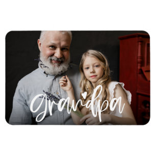 Großpa Liebe Skript Personalisiertes Geschenk Foto Magnet