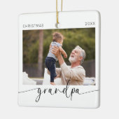 Großpa Moderner Weihnachtssaft Keramikornament (Links)