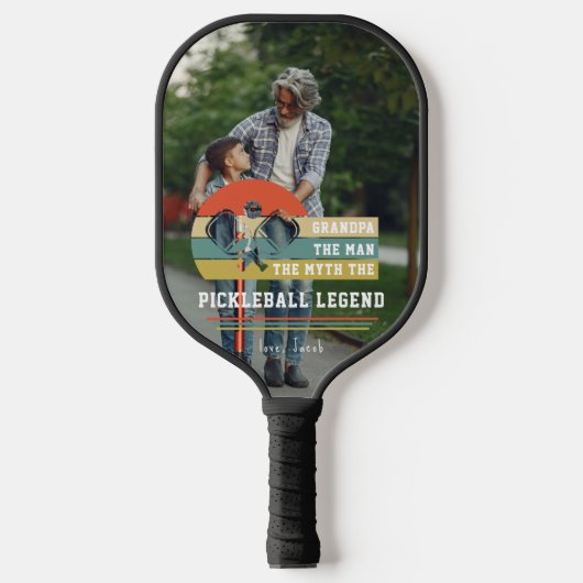 Großpa Pickleball Legende | Benutzerdefiniertes Fo Pickleball Schläger (Vorderseite)