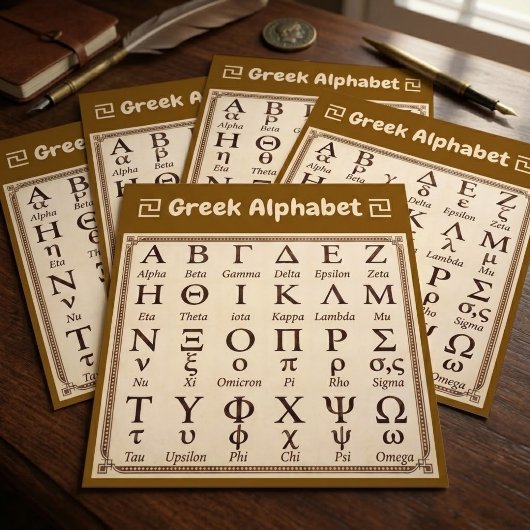 Großpackung Altgriechisches Alphabet, alte vintage Flyer