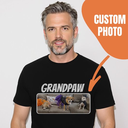 Großpfeffer Hund Opa Custom Foto T-Shirt