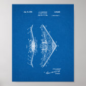 Großraumflugzeugpatent - Blueprint Poster (Vorne)