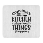 Großraumküche, wo süße Dinge passieren Schneidebrett (Vorderseite)