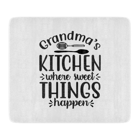 Großraumküche, wo süße Dinge passieren Schneidebrett (Vorderseite)