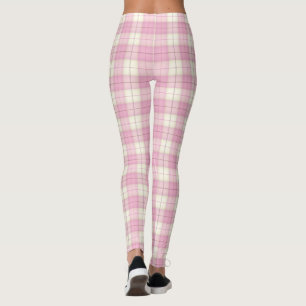 Grossrosa Kariertes Tartan Niedlich Leggings