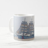 Großschiff, Clipper Schiff, Segel, US-Küstenwache Kaffeetasse (Vorderseite Links)