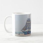 Großschiff, Clipper Schiff, Segel, US-Küstenwache Kaffeetasse (Links)