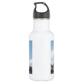 Großschiff, das aus dem Hafen ausläuft Edelstahlflasche (Rückseite)