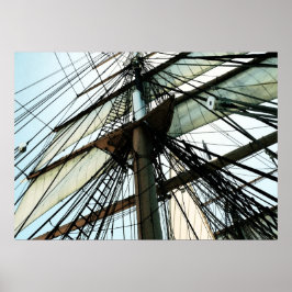Großschiff Mast & Segel Poster