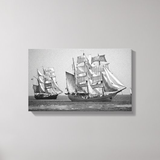 Großschiff schwarz-weiß leinwanddruck (Vorderseite)