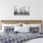 Großschiff schwarz-weiß leinwanddruck (Insitu (Schlafzimmer))