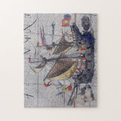 Großschiff und Karte des Pazifischen Ozeans Puzzle (Vertikal)