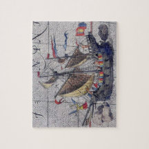 Großschiff und Karte des Pazifischen Ozeans