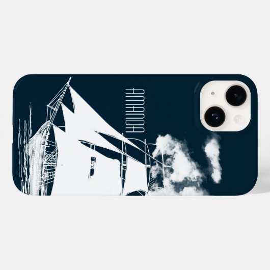 Großschiff und Wolken Case-Mate iPhone Hülle (Rückseite (Horizontal))