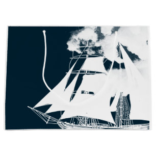 Großschiff und Wolken Große Geschenktüte