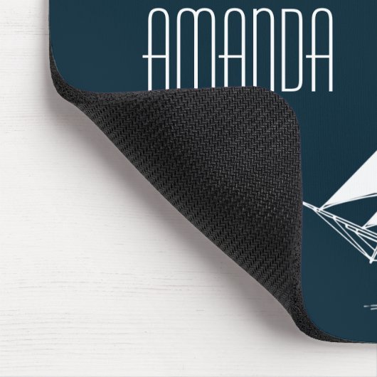 Großschiff und Wolken Mousepad (Ecke)