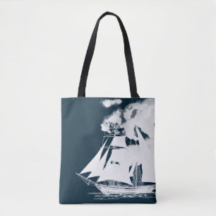 Großschiff und Wolken Tasche