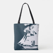 Großschiff und Wolken Tasche (Rückseite)
