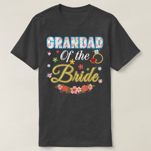 Großstadt der Blume der Braut-Hochzeitspartei R T-Shirt (Design vorne)