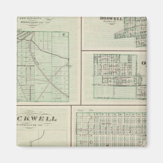 Großstadt Fowler, Benton Co Magnet (Vorne)