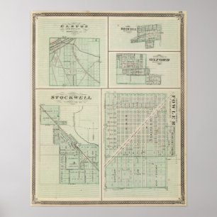Großstadt Fowler, Benton Co Poster