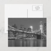 Großstadt nachts Postkarte (Vorne/Hinten)