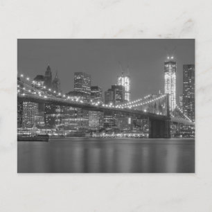 Großstadt nachts Postkarte