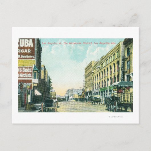 Großstadtszene in Los Angeles Street Postkarte (Vorderseite)