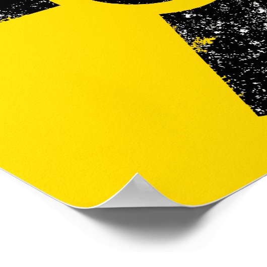 Großstrahlungssymbol Poster (Ecke)